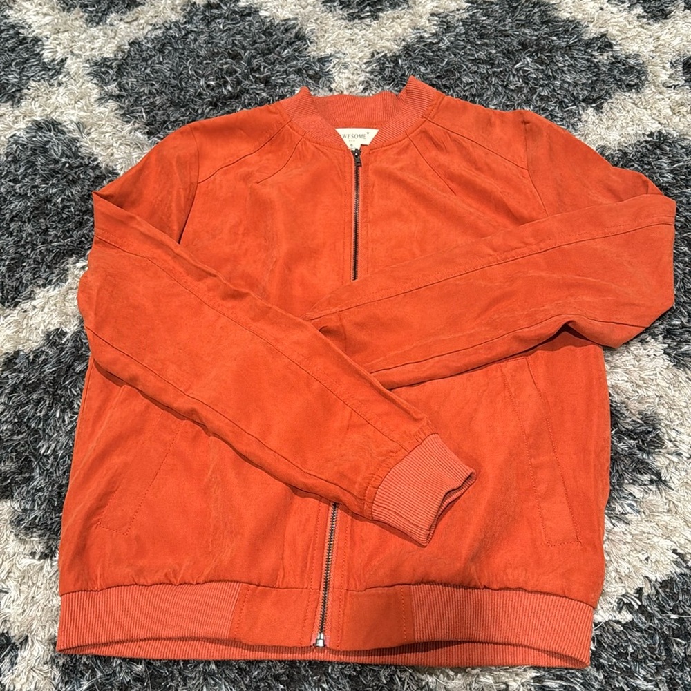 Orange Bomber Jacket
